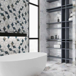 Плитка PrimaVera GL05B Tiziana Blue A glossy 30x90