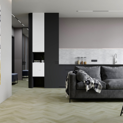 Кварцевый ламинат SPC Fargo Herringbone Дуб Бирмингем 44-6191-4