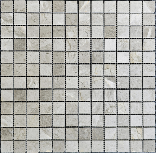 Мозаика Pixel Mosaic PIX 330 Tundra Grey, чип 23х23 мм, сетка 305х305х4 мм, Полированная