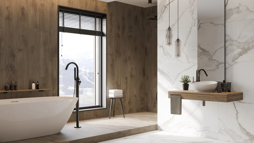 Керамогранит Kerranova K-2001/MR Iceberg Сappuccino 60x120