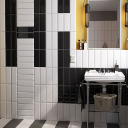 Плитка Equipe Metro 14249 Black Gloss 7,5x30