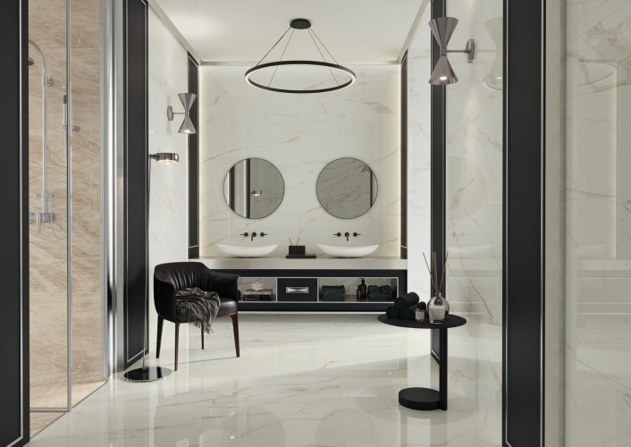 Керамогранит Atlas Concorde Russia 610010002175 Empire Calacatta Diamond Rett 80x80