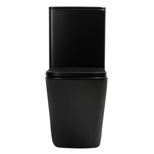 Унитаз ABBER Rechteck AC1210TMB компакт черный матовый, безободковый, смыв торнадо