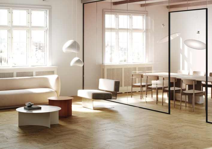 Кварцевый ламинат SPC Fargo Herringbone Дуб Неаполь 44-5003-4