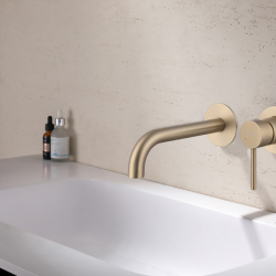 Смеситель ABBER Wasser Kreis AF8112G для раковины скрытого монтажа, золото матовое