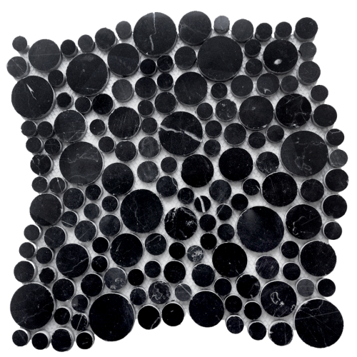 Мозаика LeeDo Ceramica Nero oriente bolli POL * 280x280, полированная глянцевая