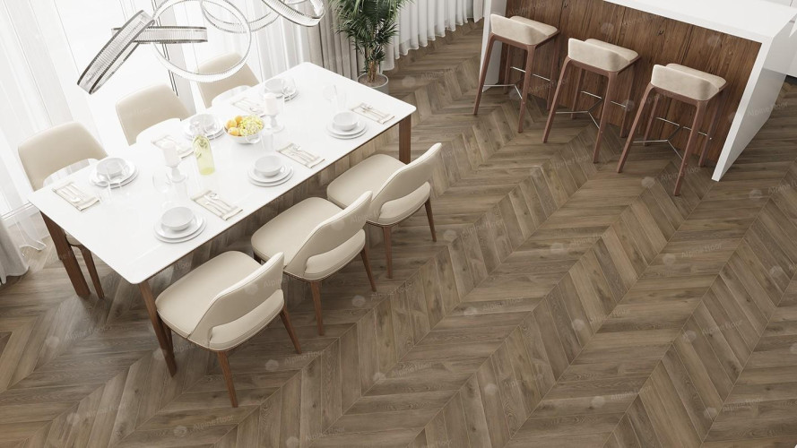 Кварцвиниловая плитка Alpine Floor Chevron Alpine Дуб Насыщенный ECO 18-4 MC