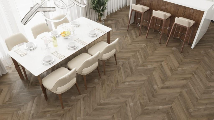 Кварцвиниловая плитка Alpine Floor Chevron Alpine Дуб Насыщенный ECO 18-4 MC