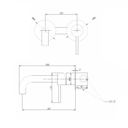 Смеситель ABBER Wasser Kreis AF8112NG для раковины скрытого монтажа, никель
