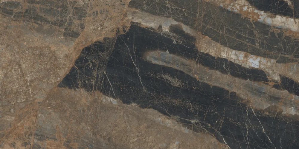 Керамогранит Laparet х9999309524 Lunar Marron коричневый матовый+гл.чернила 80х160