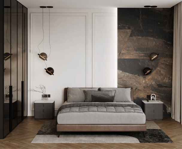 Керамогранит Laparet х9999309524 Lunar Marron коричневый матовый+гл.чернила 80х160