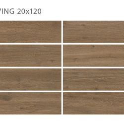 Керамогранит StaroWood Bosco Teak Carving 20x120