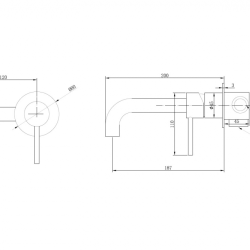 Смеситель ABBER Wasser Kreis AF8112RG для раковины скрытого монтажа, розовое золото