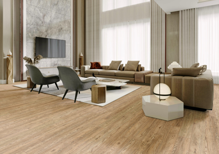 Кварц-виниловый ламинат SPC CronaFloor Grand Sequoia Дуб Золотистый