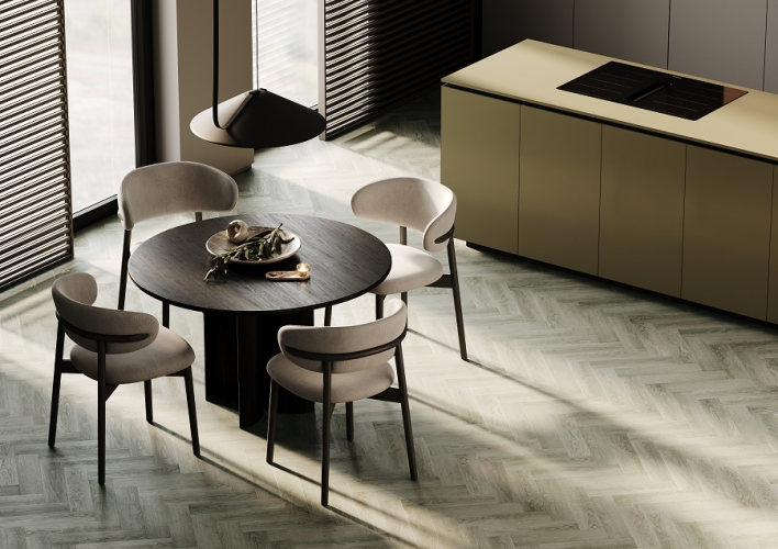 Кварцевый ламинат SPC Fargo Herringbone Дуб Дартмур 44-88292-004