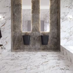 Керамогранит Vitra K949808FLPR Marble-X Бреча Капрайа Белый Полированный 60x120