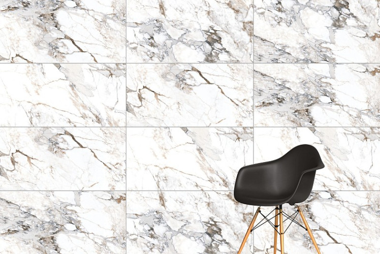 Керамогранит Vitra K949808FLPR Marble-X Бреча Капрайа Белый Полированный 60x120
