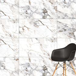 Керамогранит Vitra K949808FLPR Marble-X Бреча Капрайа Белый Полированный 60x120