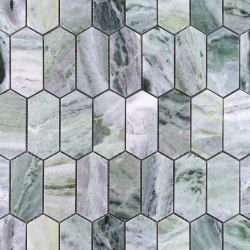 Мозаика LeeDo Ceramica Onice Verde oliva POL long hex (38x86x7) 278х304, полированная глянцевая