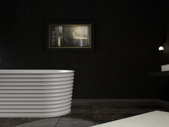 Ванна из искусственного камня ABBER Stein AS9650 белая матовая