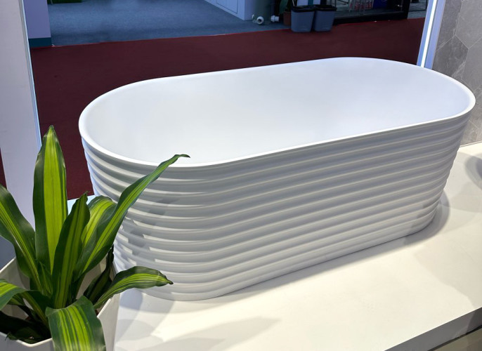 Ванна из искусственного камня ABBER Stein AS9650 белая матовая