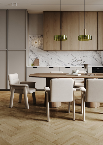 Кварцевый ламинат SPC Fargo Herringbone Дуб Аттика 44-88174-003