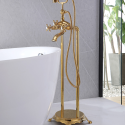 Смеситель ABBER Klassik AF8415G напольный, золото