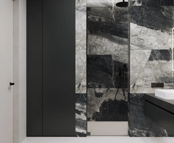 Керамогранит Laparet х9999309528 Lunar Nero графитовый матовый+гл.чернила 80х160