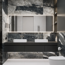 Керамогранит Laparet х9999309528 Lunar Nero графитовый матовый+гл.чернила 80х160