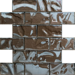 Мозаика NSmosaic S-829 стекло (48х98х8) 248х298, глянцевая