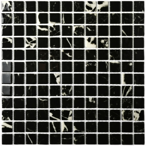 Мозаика Bonaparte Mia black (glossy) (23х23х4) 300х300, глянцевая
