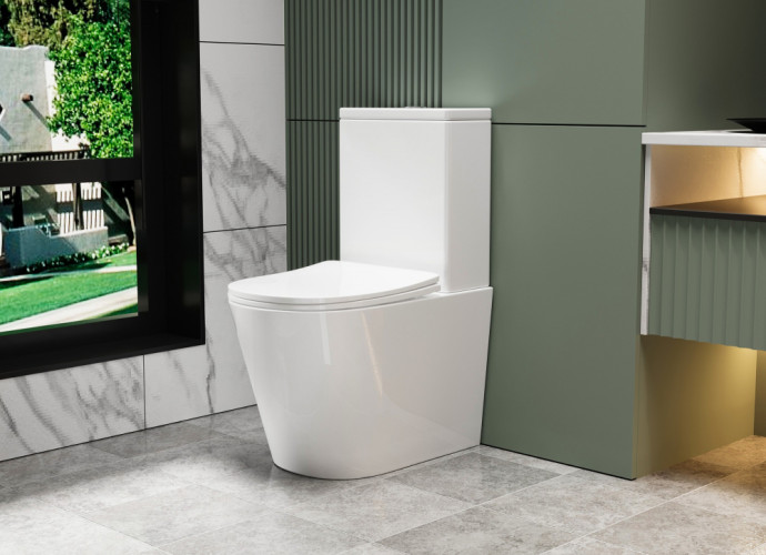 Унитаз ABBER Bequem AC1112T компакт белый, безободковый, смыв торнадо