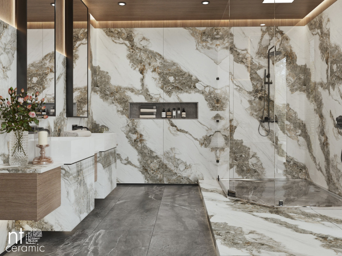 Керамогранит NT Ceramic NTT3502M Bianco Struttura 120x270