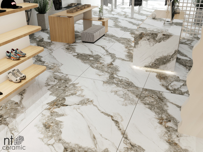 Керамогранит NT Ceramic NTT3502M Bianco Struttura 120x270
