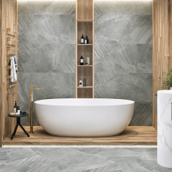 Керамогранит Delacora D60204M Rock Steel матовый карвинг 60x60