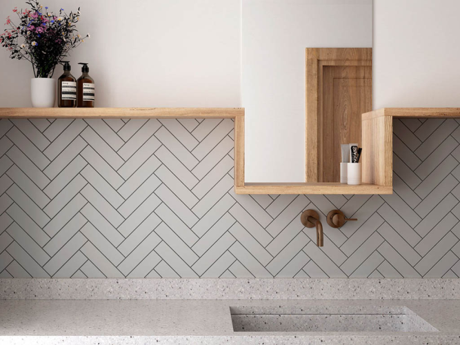 Плитка Equipe Costa Nova 28459 Grey Matt 5x20