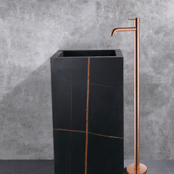 Смеситель ABBER Wasser Kreis AF8140RG напольный для раковины, розовое золото