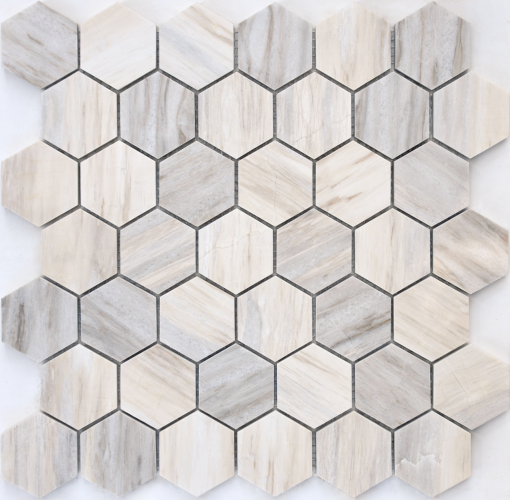 Мозаика LeeDo Ceramica Nuvola Rosato POL hex (23x40x8) 292x289, полированная глянцевая