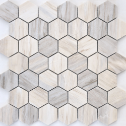 Мозаика LeeDo Ceramica Nuvola Rosato POL hex (23x40x8) 292x289, полированная глянцевая