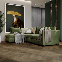 Кварцевый ламинат SPC Fargo Herringbone Дуб Монако 44-63W948