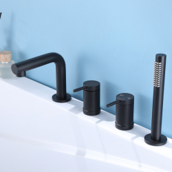 Смеситель ABBER Emotion AF8813B на борт ванны, черный матовый