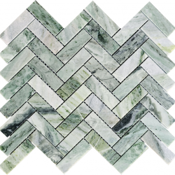 Мозаика Pixel Mosaic PIX 320 Jet Green, чип 23х73, сетка 317х282х6 мм, Полированная