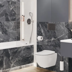 Керамогранит Laparet х9999311438 Jerico Nero чёрный матовый карвинг 60х120