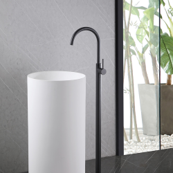 Смеситель ABBER Wasser Kreis AF8141B напольный для раковины, черный матовый