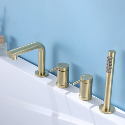 Смеситель ABBER Emotion AF8813G на борт ванны, золото матовое