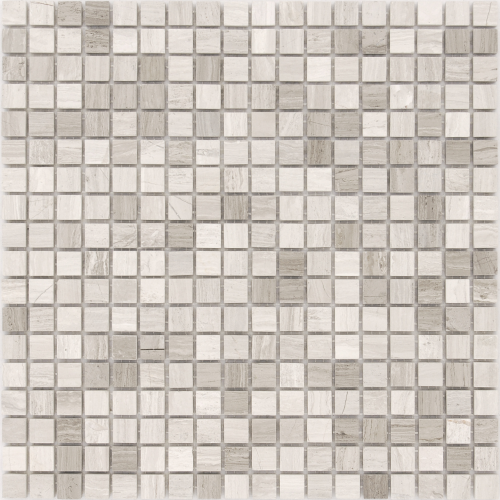 Мозаика LeeDo Ceramica Travertino Silver POL (15x15x7) 305х305, полированная глянцевая (под заказ)