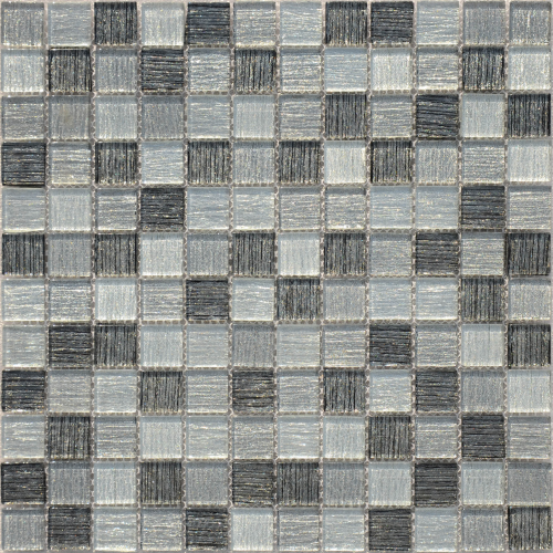 Мозаика LeeDo Ceramica Black Tissue (23x23x4) 298х298, структурированная глянцевая