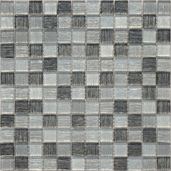 Мозаика LeeDo Ceramica Black Tissue (23x23x4) 298х298, структурированная глянцевая