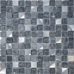 Мозаика LeeDo Ceramica Black Velvet (23x23x4) 298х298, глянцевая и матовая