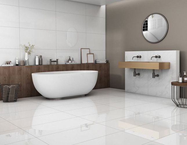 Керамогранит Global Tile Princess GT40805853MR Белый 40x80